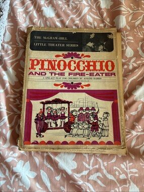 Pinocchio and the Fire-Eater Illustrated Play Book - Red & Purple Cover